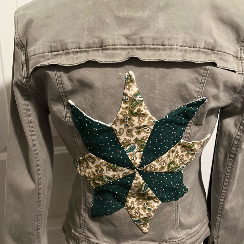 Reimagined green denim jacket